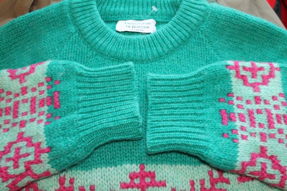 Vintage Norwegian wool Jumper, Fair Isle jumper, … - image 5