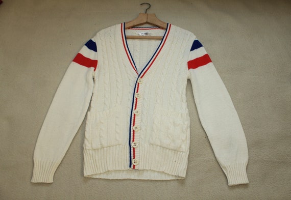 Tennis Cable Cardigan Knitting / Cable Cardigan V… - image 1