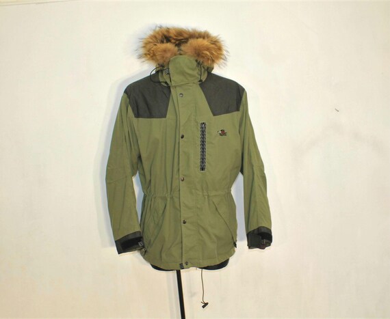 Country Jacket Vintage Green HAGLOFS Men Hooded Jacket Hunting Jacket Men Outerwear Jacket Faux Fur Hooded Jacket Teflon Jacket M Etsy