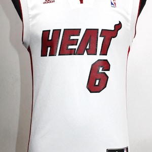 adidas Miami Heat James 6 ユニフォーム ユースLサイズ Adidas NBA Miami Heat Lebron James #6 White Jersey - Men's XS