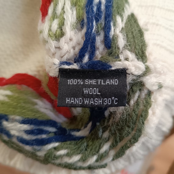 Vintage Norwegian wool Cardigan, Fair Isle jumper… - image 2