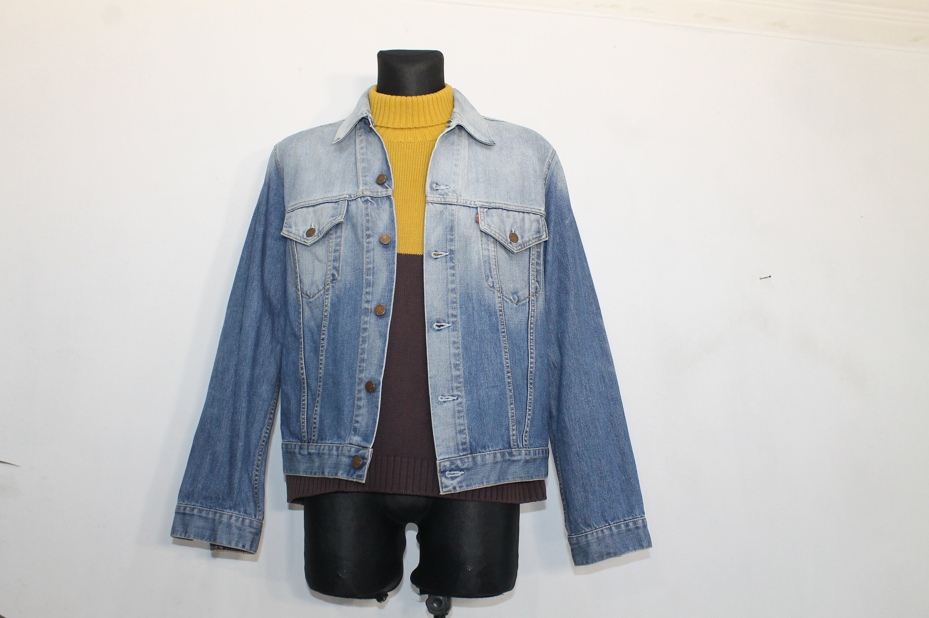 ジャケット・アウター Vintage Denim Coat Autumn Vintage Denim Jacket Men Hip-Hop Fashion Washed Denim