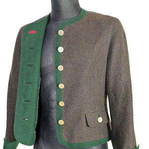 Elegant Black Wool Trachten Cardigan for Women - Traditional Austrian Tyrolean Folk Dirndl Jacket