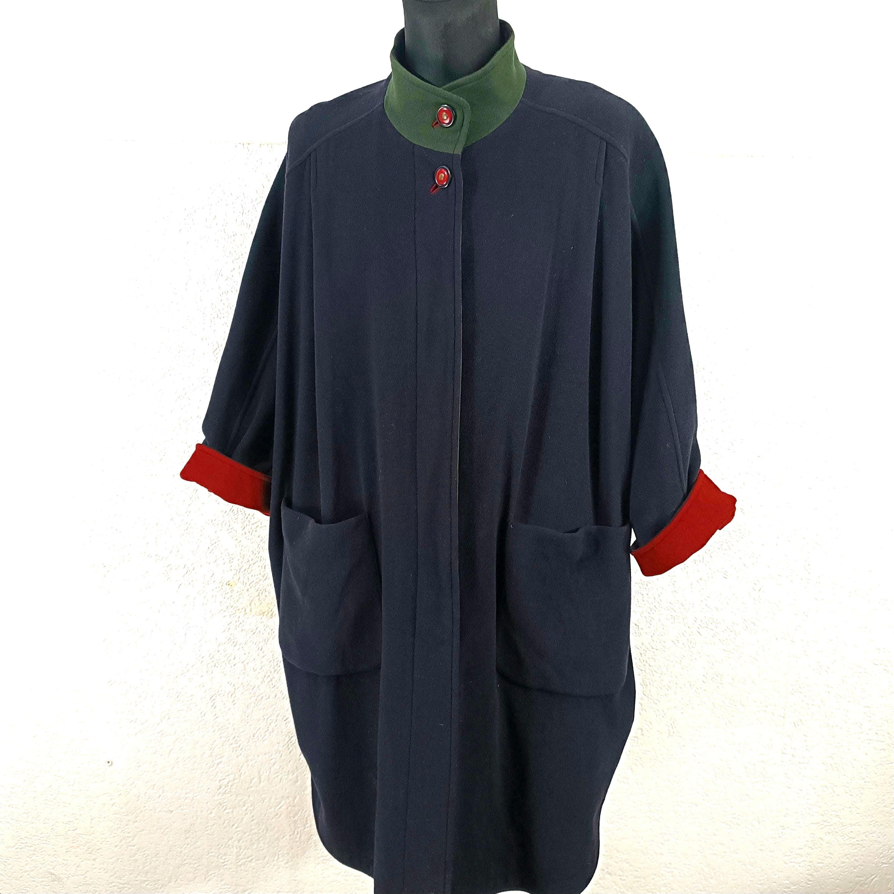 ジャケット・アウター Moessmer Loden Coat versin wool navy Moessmer Coat - Etsy