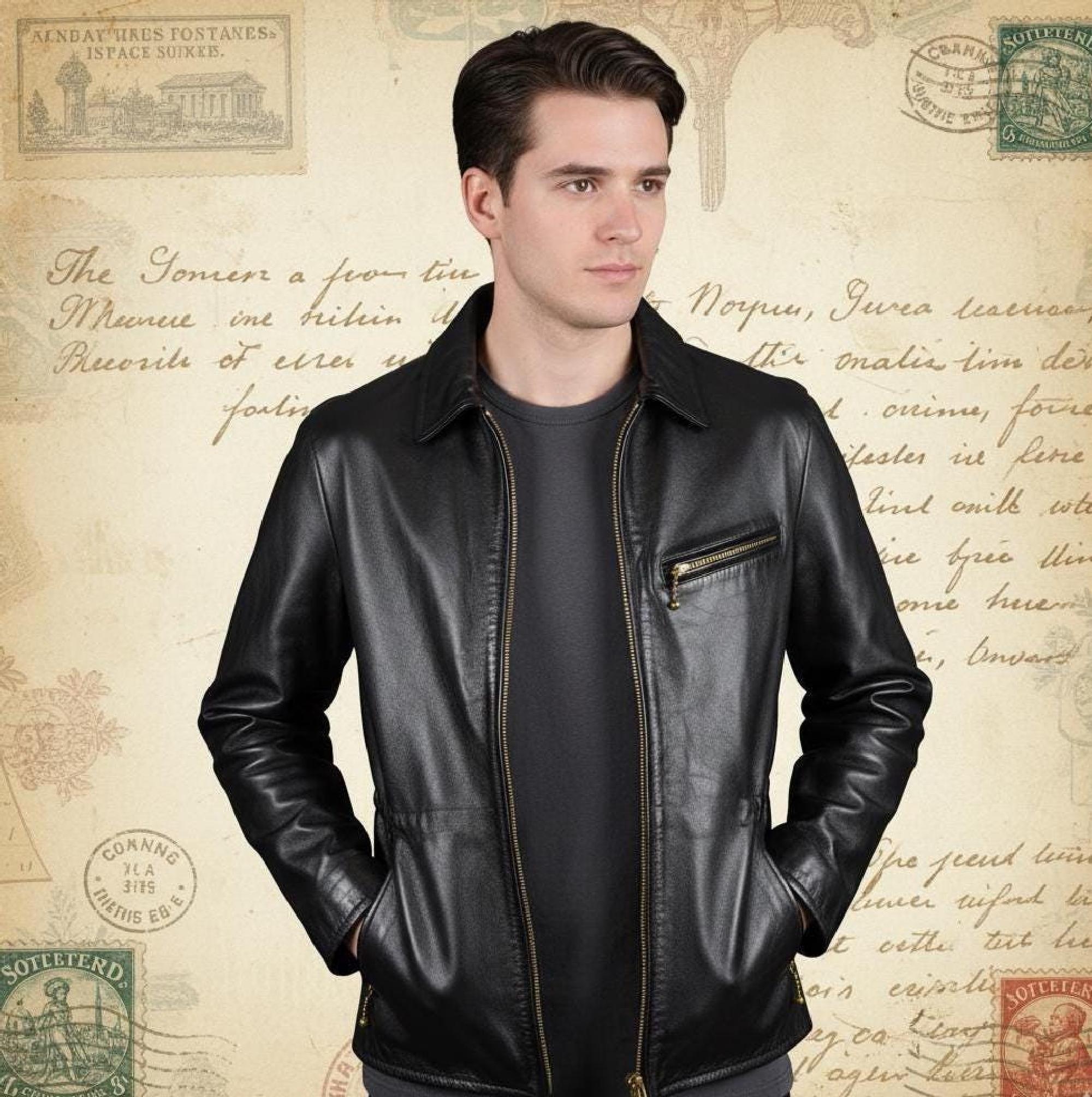 Leather Jacket Black Vintage 80s Brando Biker Medium Size - Etsy