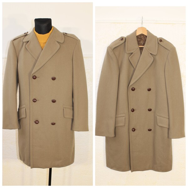 Original Dutch army formal trenchcoat brown military surplus officer coat NEW