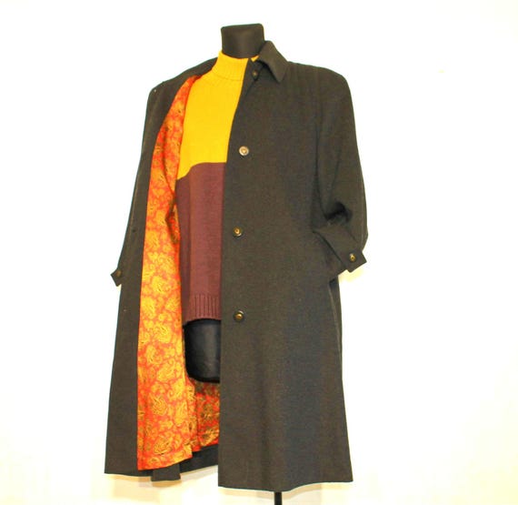 80s Bavarian Maxi Wool Coat Women / Vintage Oversized Loden Coat 