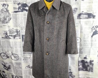 Vintage Wool Mohair Coat Brown Red Fleck Small 1960s Overcoat - Etsy