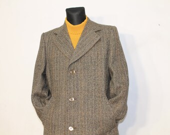 70-80s vintage　Nep Tweed Classical Coat 70s Tweed Coat - Etsy