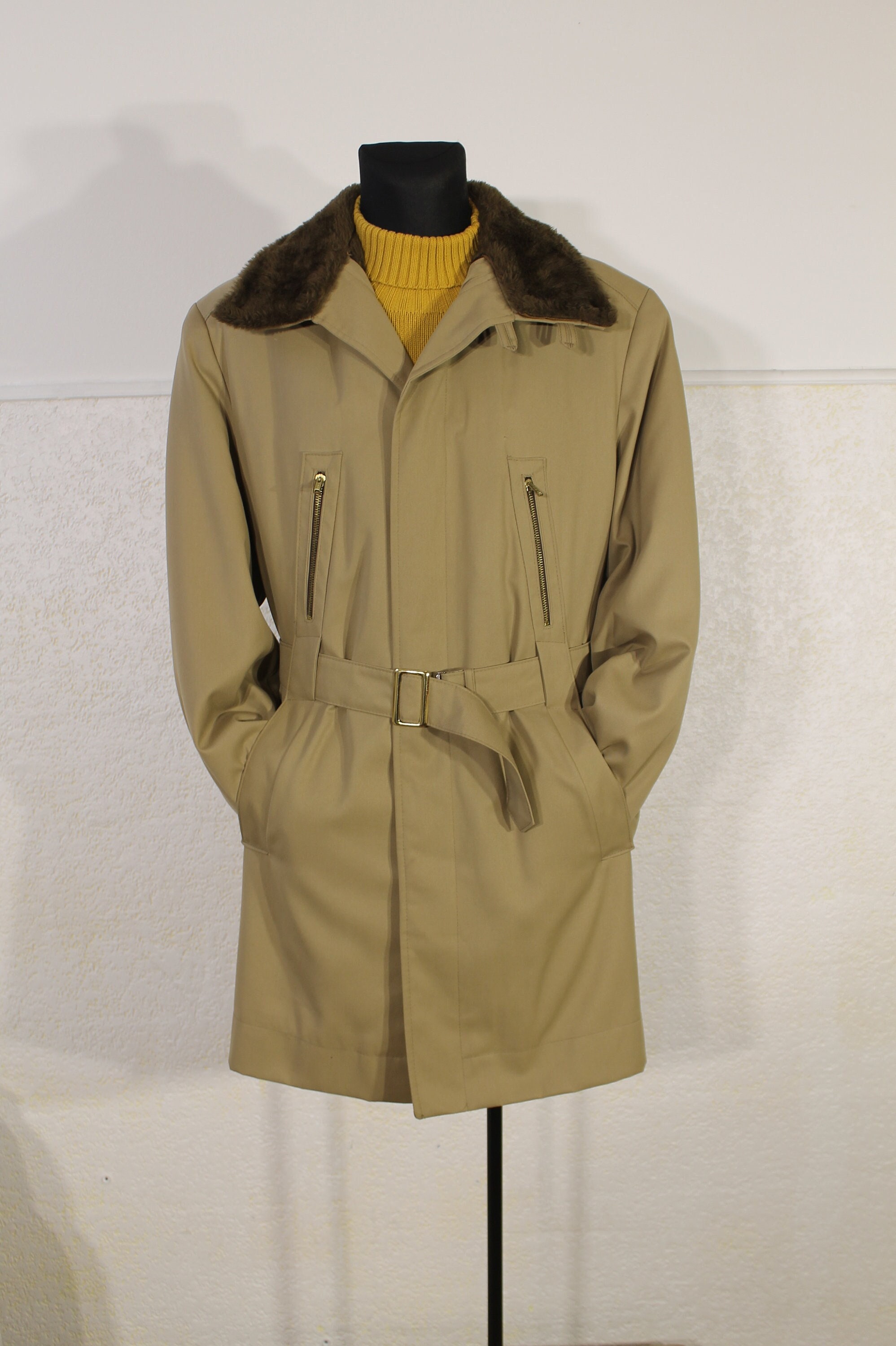 Sherpa lined trench coat deals
