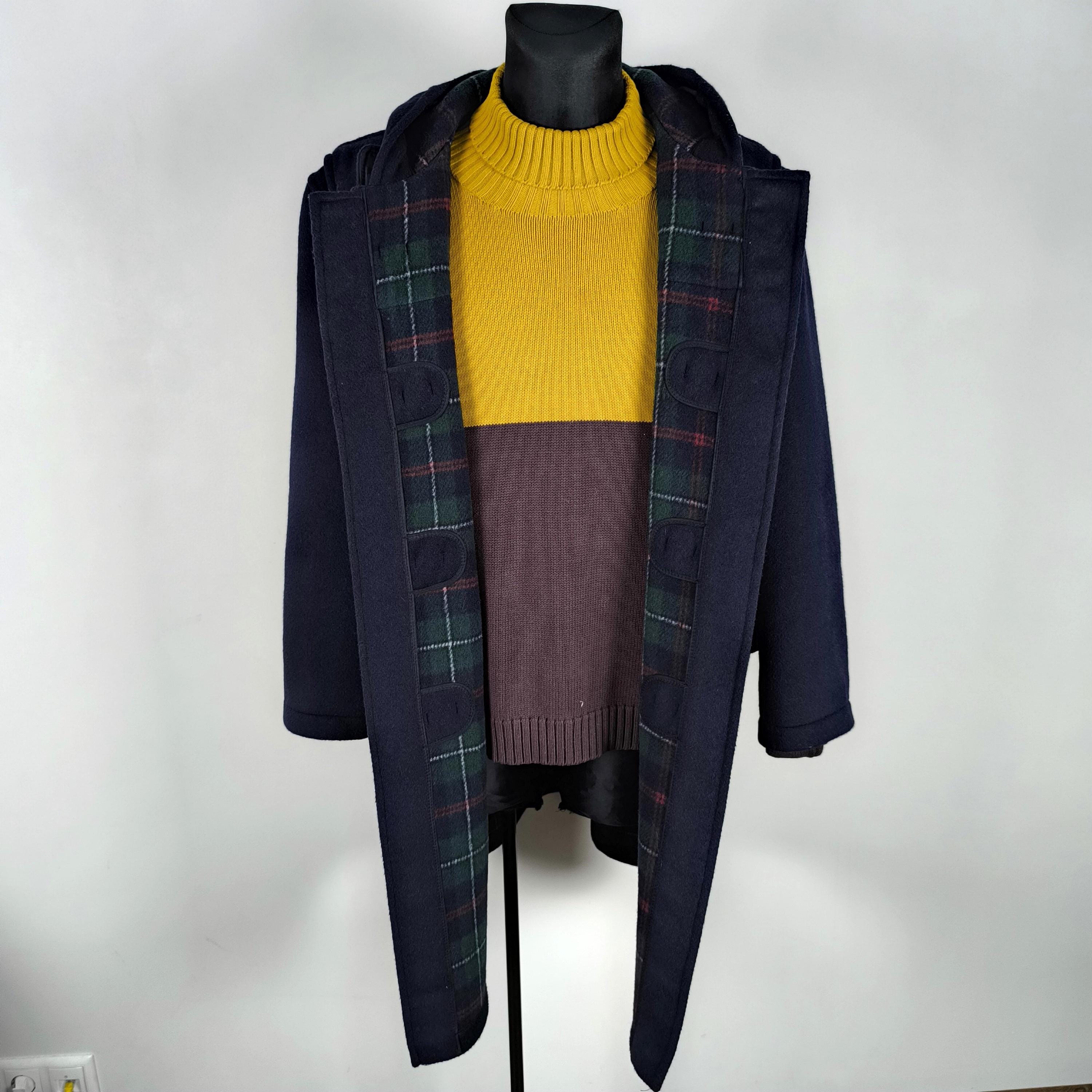 ネイビー ダッフルコート ウール グローバーオール：メンズ ラージ