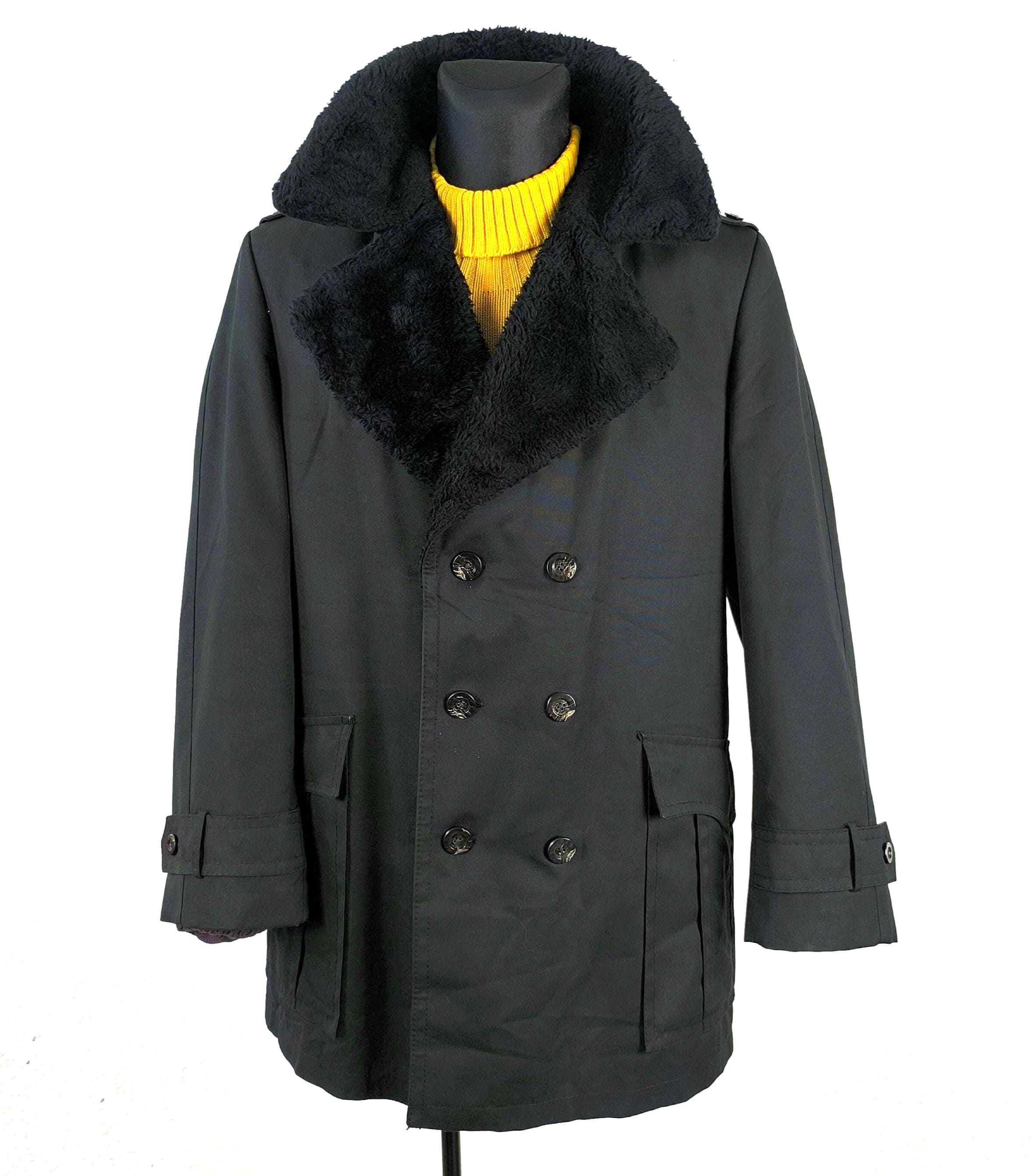 ジャケット・アウター 00s fuga fur trench coat japanese label Yohji Yamamoto vintage Loofah collar trench coat 2000aw