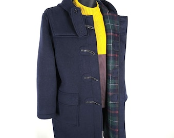 Gloverall Mens Duffle Coat Navy Blue Color Size Small Made in