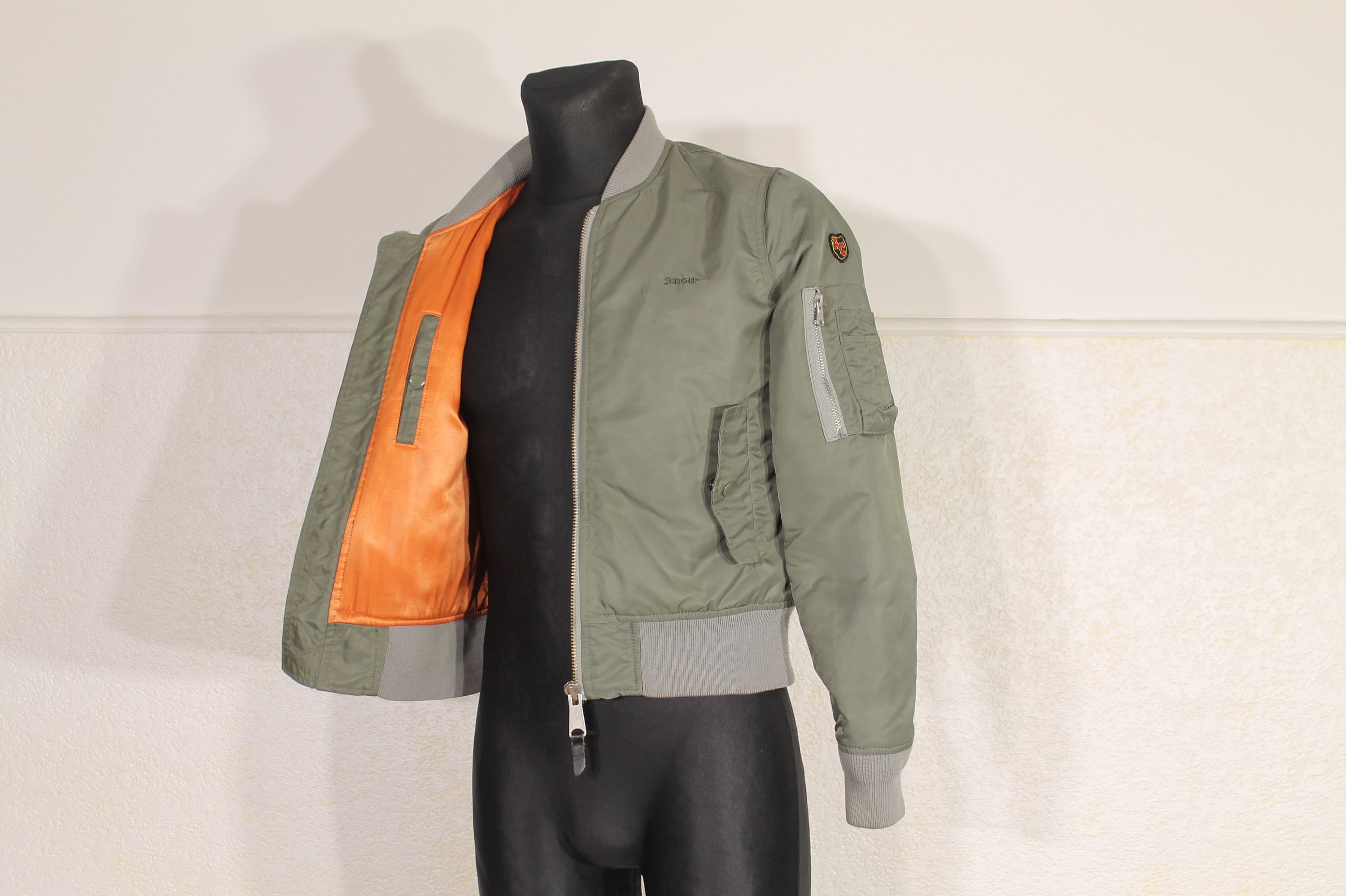 Bimat nylon and scuba bomber jacket for boy, black