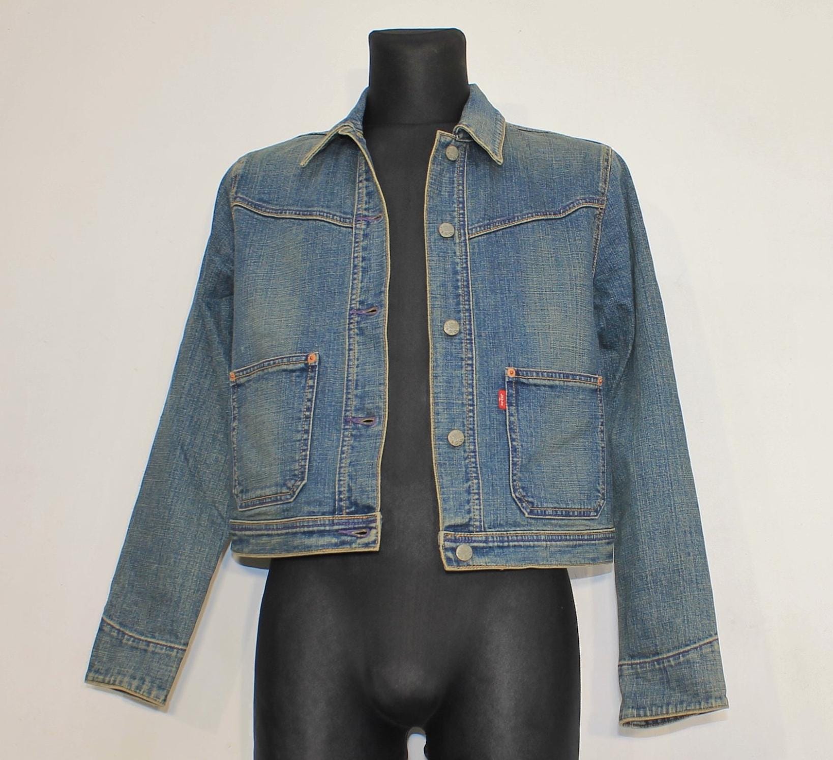 Rare 90s Light Blue Levi's 731L Cropped Denim Jacket