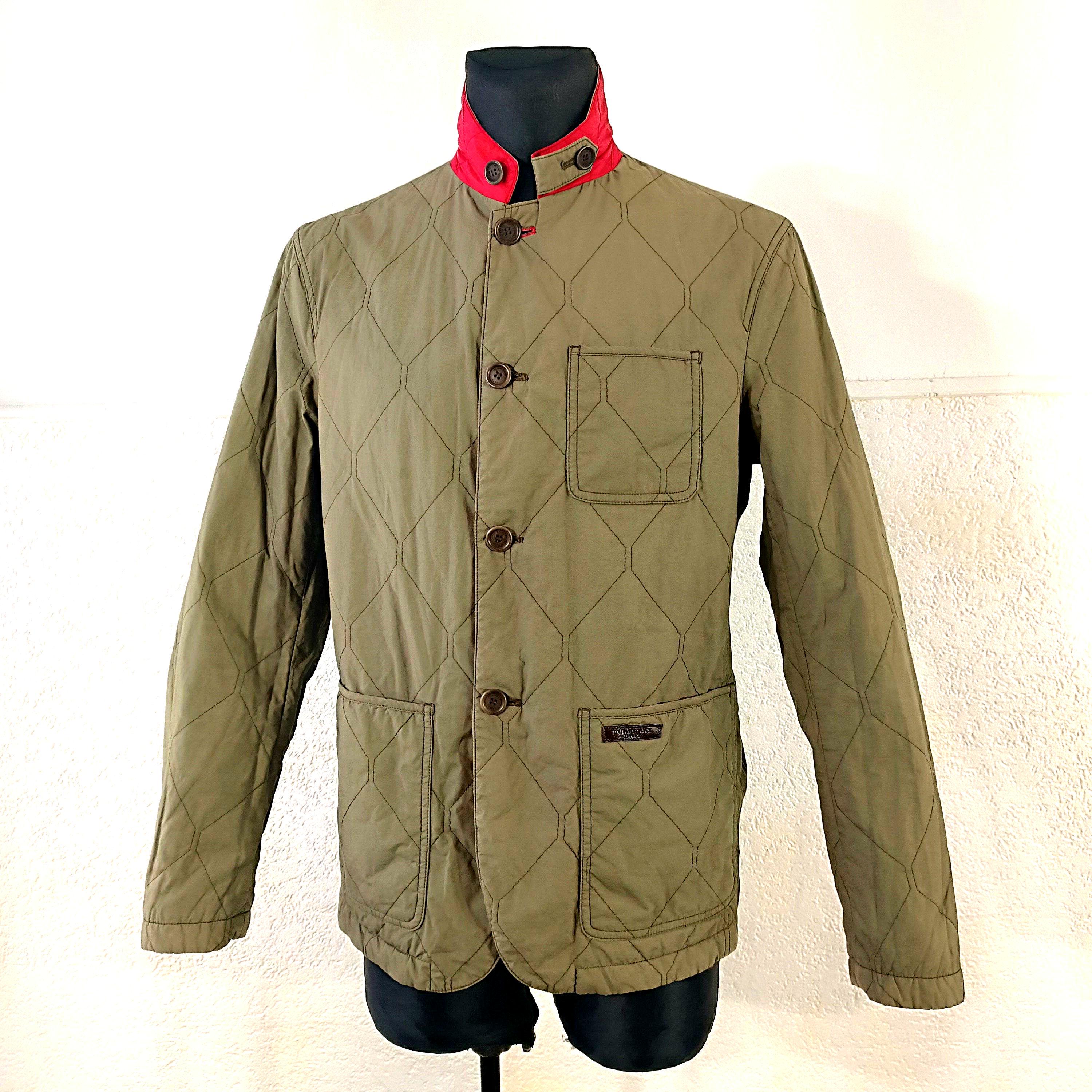 Burberrys Jacket Reversible Quilted Field Red Khaki Large - Etsy