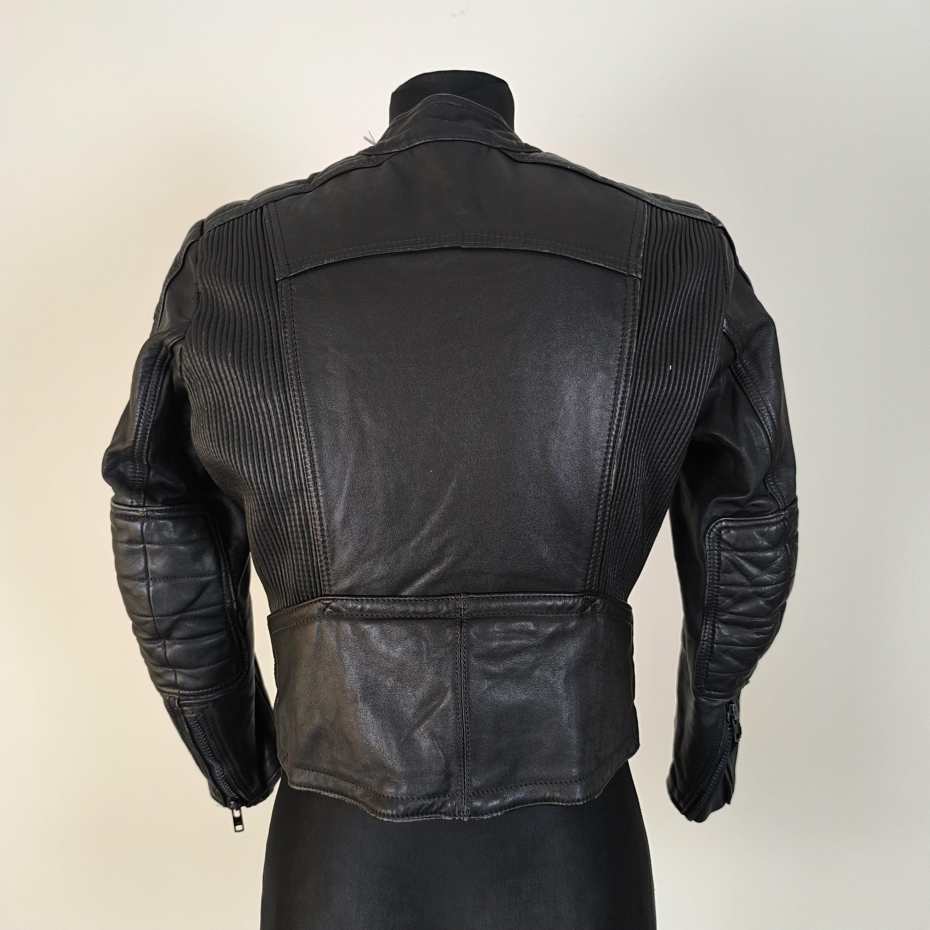 Hein Gericke 70s 80s デザインレザージャケット ブラック Rare Hein Gericke Women's Black Vintage Motorcycle Leather