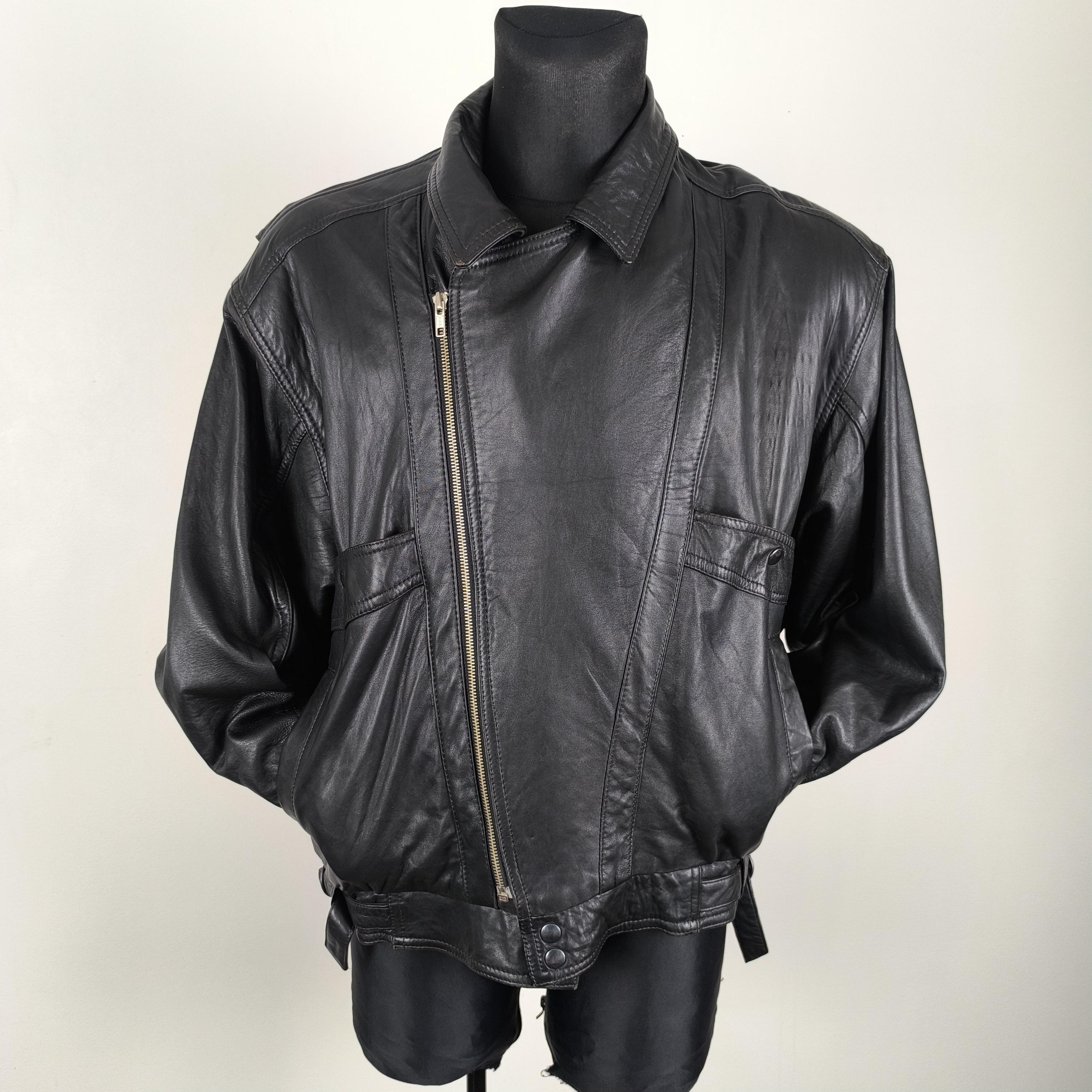 Vintage Black Sheepskin Leather Motorcycle Jacket for Women