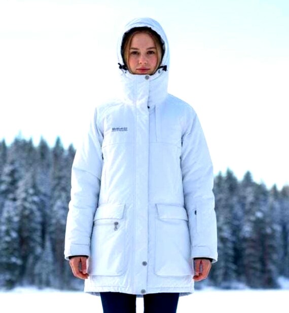 White Parka Women Down Feather. 8848 Altitude Extreme Winter Coat Size Small