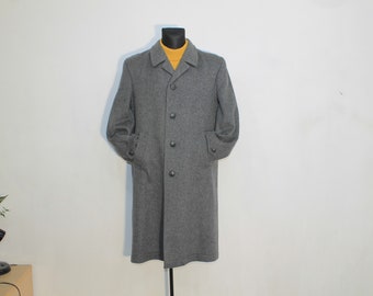 90s Vintage Wool Coat Gray Minimalist Wool Coat Vintage WEYRER Winter Coat 90s Clothing Outerwear Men Urban Coat Casual Coat size Large