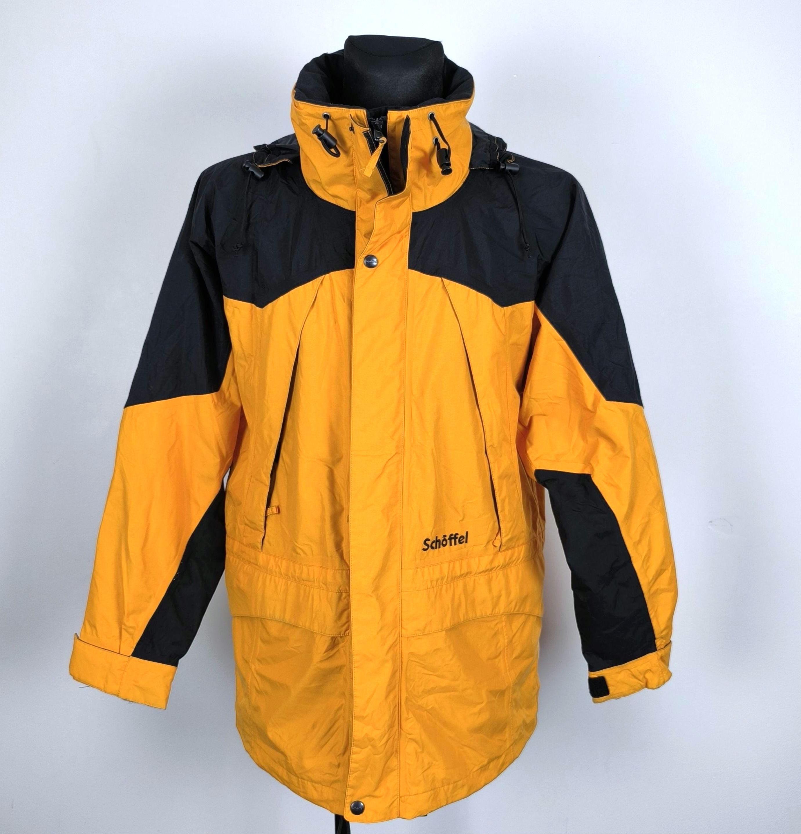 【希少】SCHOFFEL ナイロンジャケット ゴアテックス　ヴィンテージ Wind Proof Jacket Orange Black Medium: Vintage 90s Schoffel