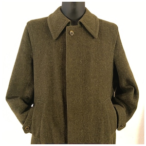 green wool Coat, wool coat Men, Wool OverCoat, loden coat, 80s vintage Winter Coat, Warm coat, Austrian coat, Coat vintage Size Medium