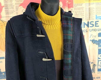 1950s Lodenfrey Navy Blue Duffle Coat With Wooden Toggle Buttons