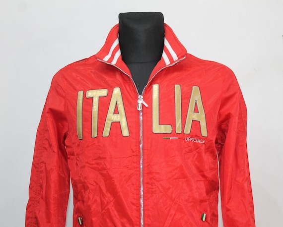 Football Jacket Italian Team Jacket Red Jacket Nagata Italian Flag Jacket Size Small Streetwear Jacket Patches Jacket Casual Jacket Etsy Ireland