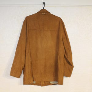 Vintage Bugatti Safari Jacket for Men - Tan Brown Minimalist Trench Coat, Casual Outerwear, Medium Size