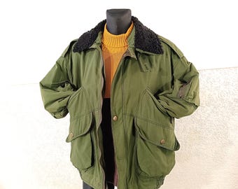 HUGO BOSS Jacket, Brown Bomber Leather Jacket Men, 80s HUGO BOSS Jacket, Brown Bomber Leather Jacket Men, 80s