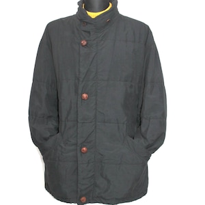 Vintage Schneiders Salzburg Quilted Men&#39;s Coat - Austrian Town & Country Long Jacket, Size 52 Large