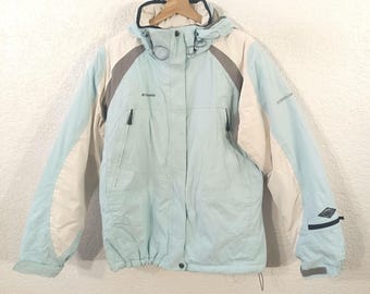 Columbia Ski Jacket Light Blue Titanium Waterproof Winter XL