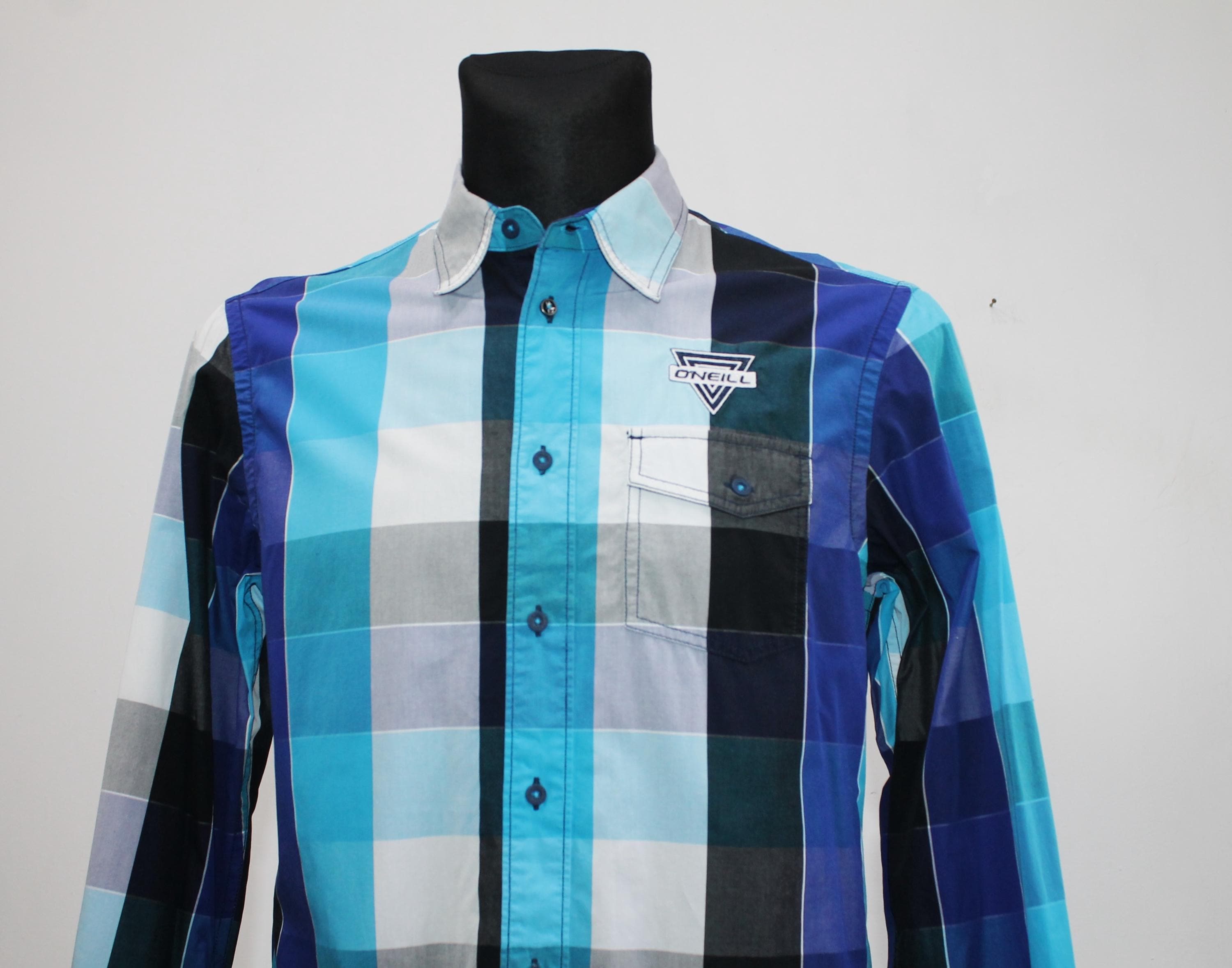 Chemise homme carreaux coton manches longues printemps coupe cintrée du