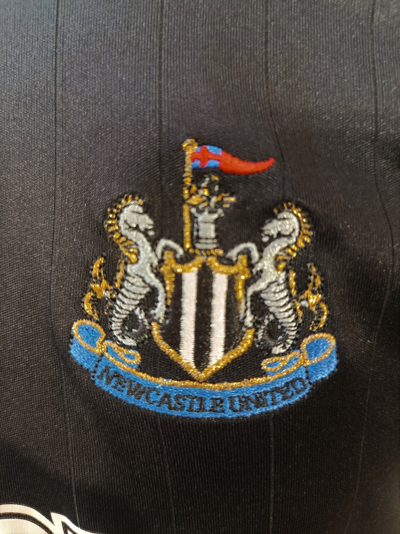 Vintage Newcastle United Adidas Soccer Jersey, Northern Rock Sponsor, Medium Size Football Kit