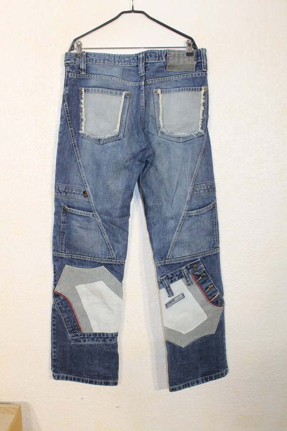 Jeans Patchwork Uomo, Jeans Cargo, jeans con toppe, jeans uomo Y2k, jeans  Streetwear, jeans multitasche Patchwork Denim, jeans Baggy -  Italia