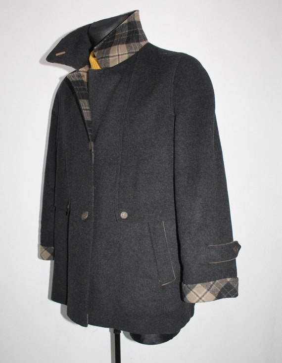 Alpaca Coat Womens Vintage Loden Black Charcoal Denmark Alpaca Coat Womens Vintage Loden, Womens Black Winter Coat Size 14 5t