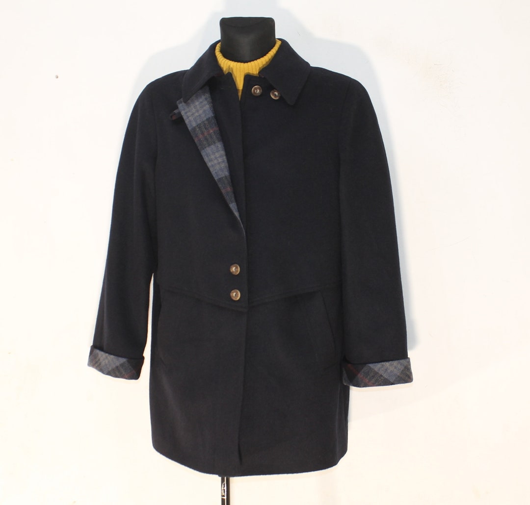 Navy Wollmantel Damen Vintage MONA Germany Damen Dunkel Navy