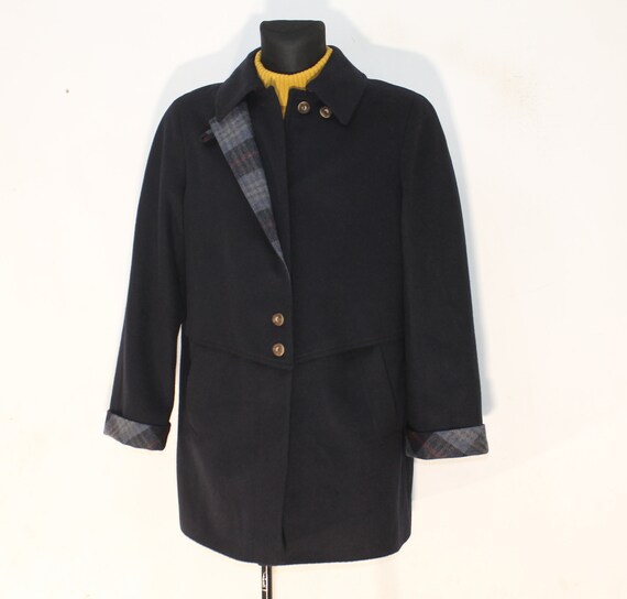 Navy Wool Coat Womens Vintage MONA Germany Womens… - image 1