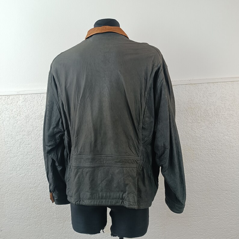 Men's Vintage Style Gray Lambskin Leather Jacket for Festivals