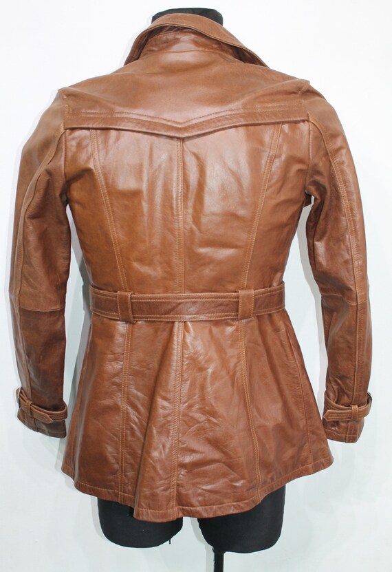 80s Vintage Carrie Hoxton London Leather Trench Coat Double - Etsy