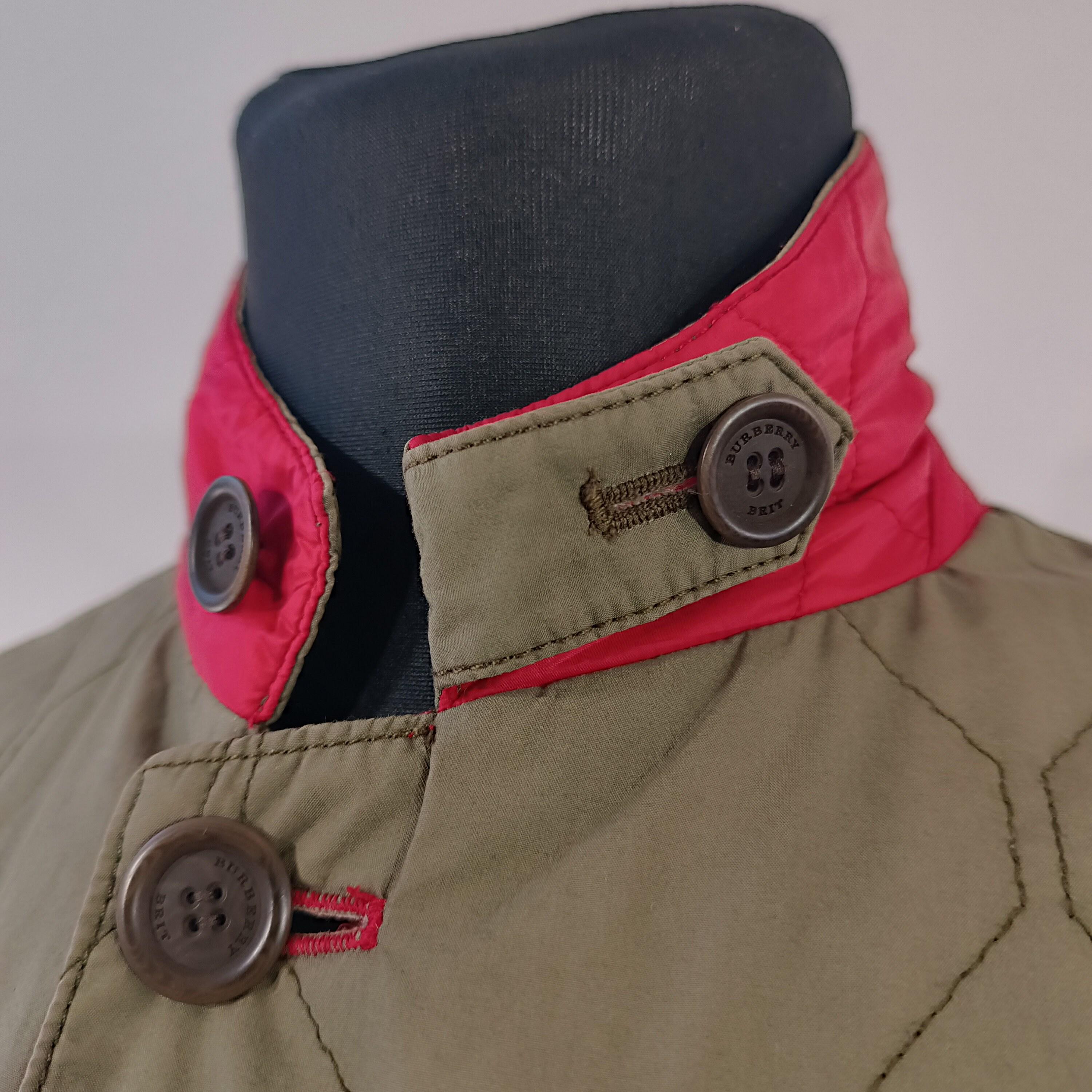 Burberrys Jacket Reversible Quilted Field Red Khaki Large - Etsy