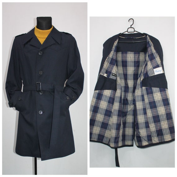 Plus size deals navy trench coat