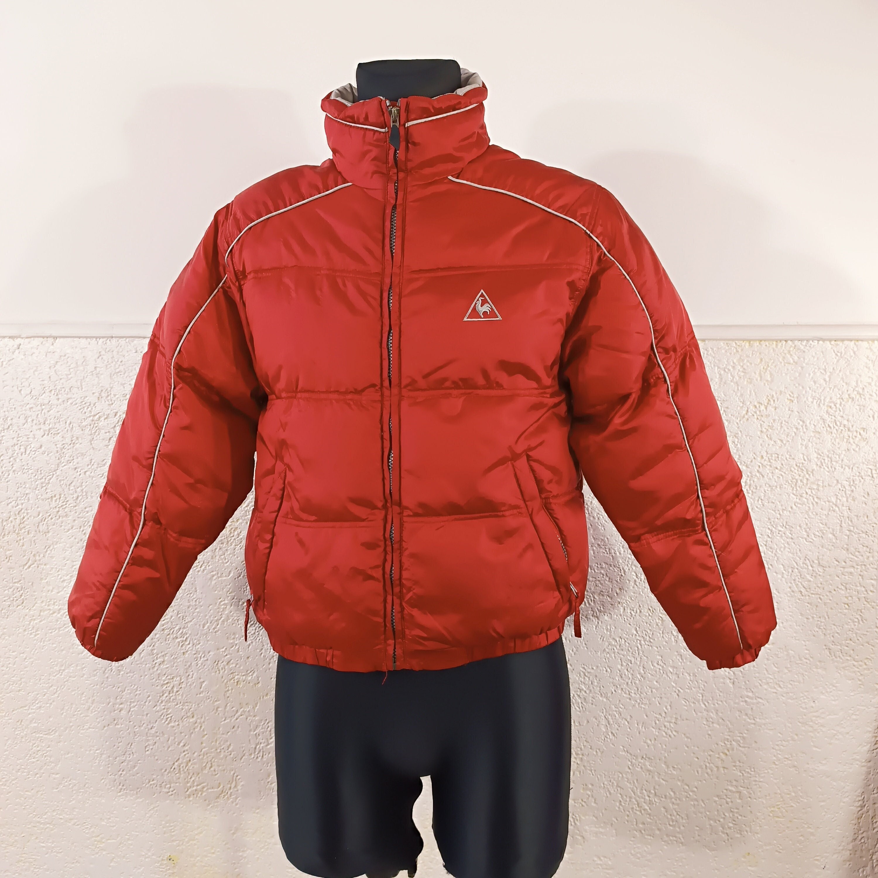 Le Coq Sportif Padded Jacket, Red Puffer Jacket, Vintage Ski