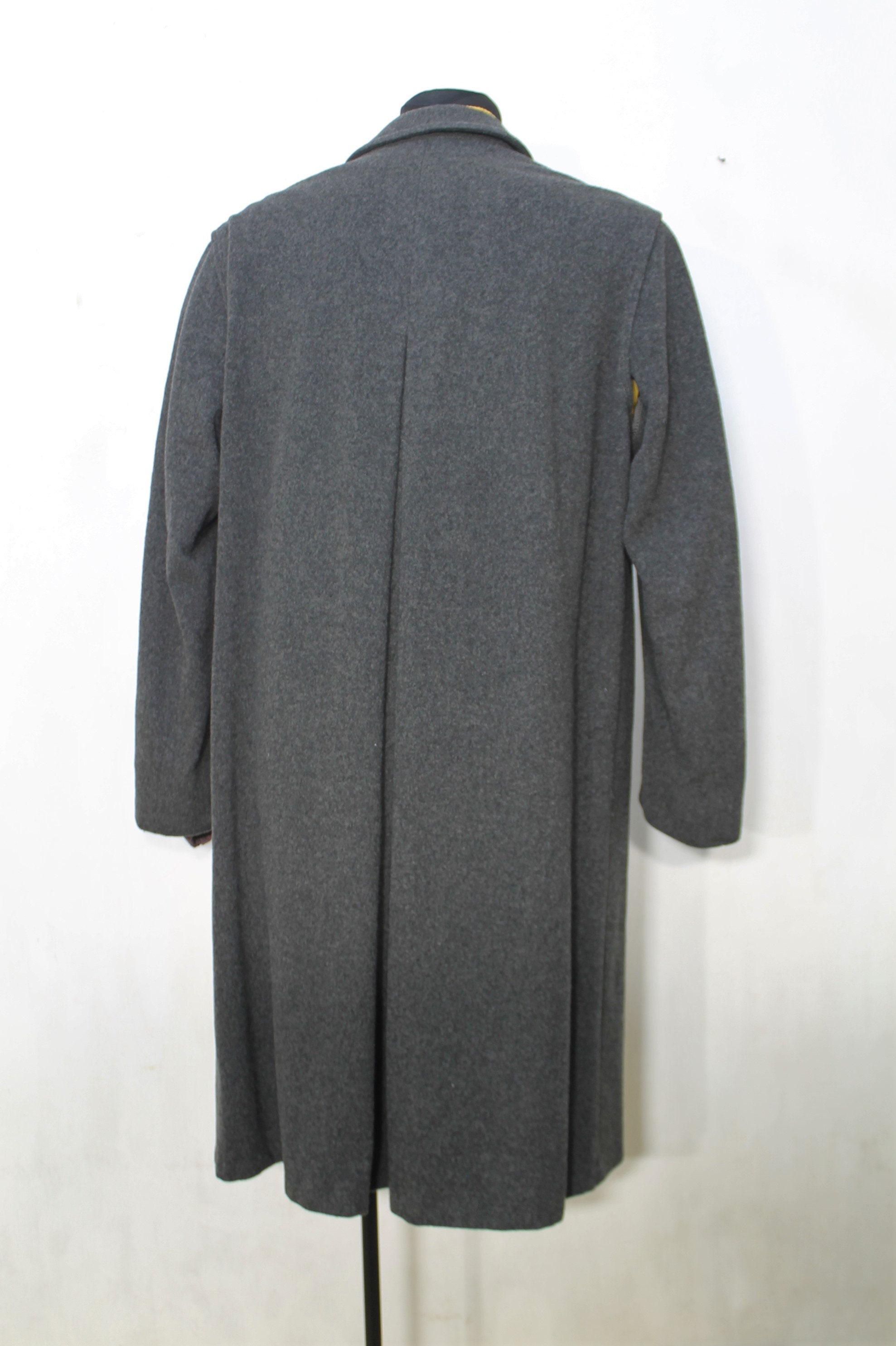 Alpaca Coat Men Vintage Gray / 90s Vintage Wool Overcoat / - Etsy