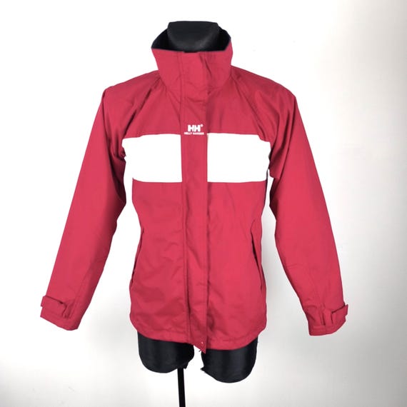 Vintage Helly Hansen Red Waterproof Breathable Jacket for Women 