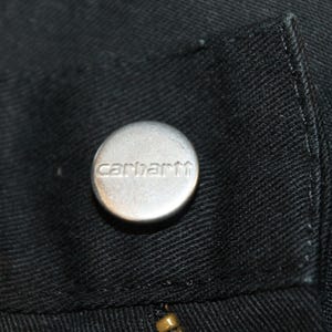 Carhartt Pants Black Denim: Vintage Men's 34x34 Basic Trousers