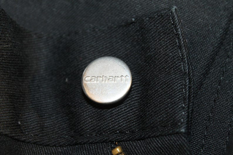 Carhartt Pants Black Denim: Vintage Men's 34x34 Basic Trousers