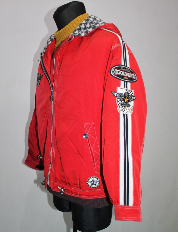 Vintage Goldwin Red Hooded Ski Jacket - 90s Winte… - image 9