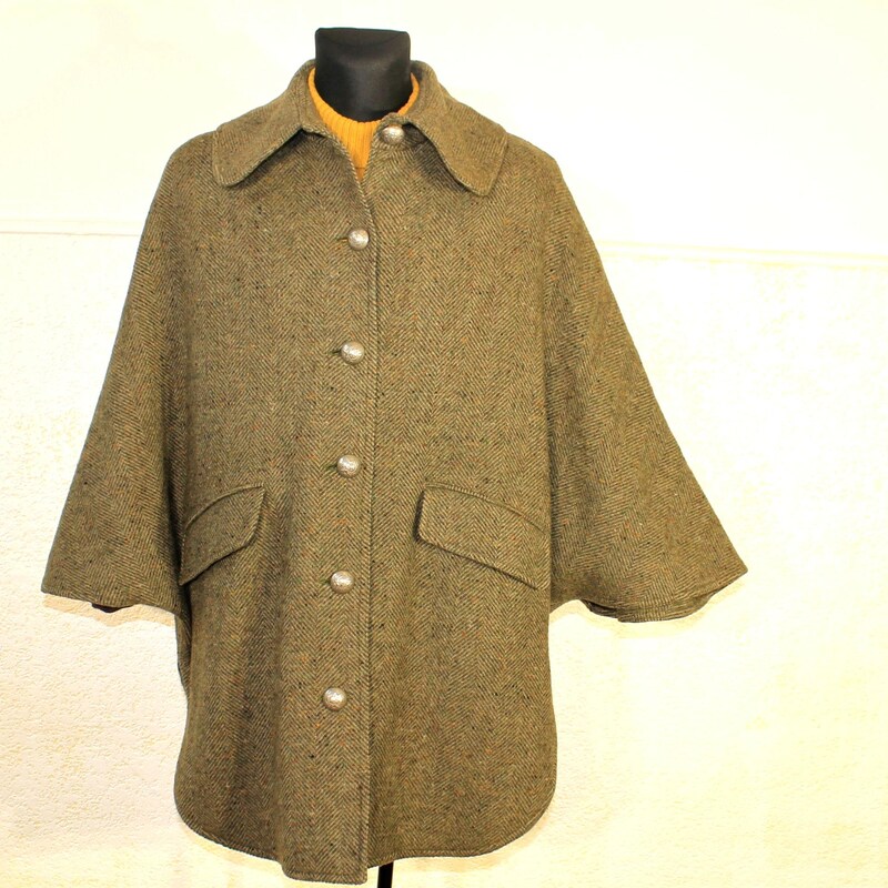 Multicoloured Tweed Knit Cape main image 1