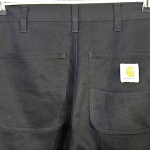 Black Carhartt Pants Denim Jeans: Vintage Men’s 34x34 Straight Leg